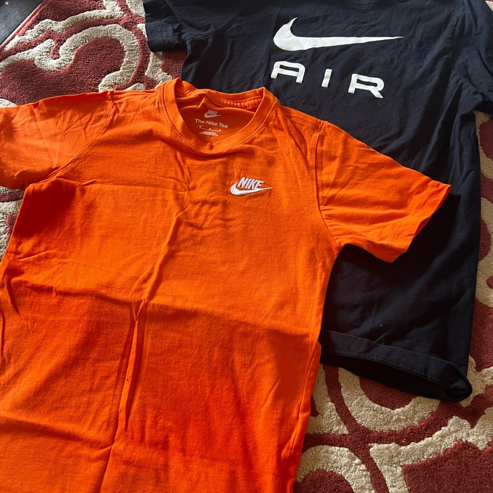 Nike Kids Bright Orange and Classic Black Tees
